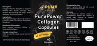 Pump House Collagen 400mg capsules label artwork