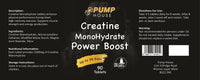 Pump House Creatine Power Boost label artwork