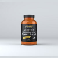 Pump House Creatine Monohydrate Power Boost tablets pot, front of pack