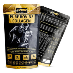 Pump House Pure Bovine Collagen Powder 300g tub, front of pack