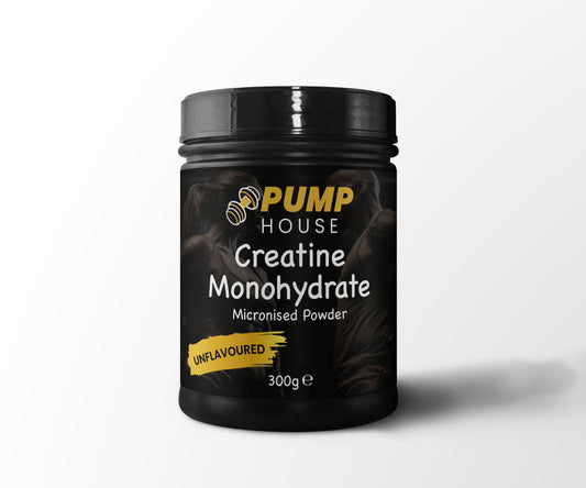 Pump House Micronised Creatine Monohydrate 300g tub, front of pack